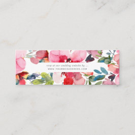 Minitarjeta De Visita Alojamiento del sitio web RSVP de las flores de pr
