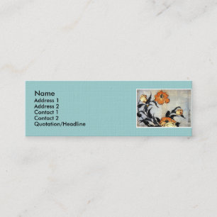 Minitarjeta De Visita Amapolas de Katsushika Hokusai