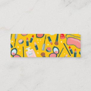 Minitarjeta De Visita Amarillo azul del artista de maquillaje de la