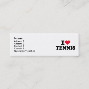 Minitarjeta De Visita Amo tenis