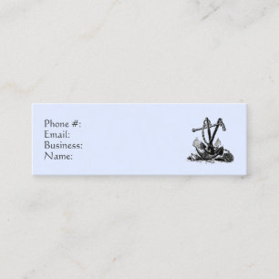 Minitarjeta De Visita Anchor Nautical Blue Business Card