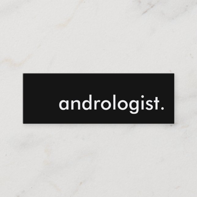 Minitarjeta De Visita andrologista. (Anverso)
