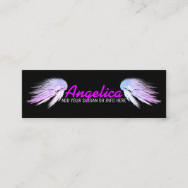 Minitarjeta De Visita ANGEL WINGS Fantasy Purple on Black