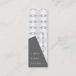 Minitarjeta De Visita Anillos Mod Patrón Geométrico Simple Moderno Elega