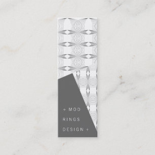 Minitarjeta De Visita Anillos Mod Patrón Geométrico Simple Moderno Elega