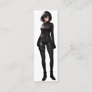Minitarjeta De Visita Anime Chica en Bodysuit