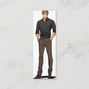 Minitarjeta De Visita Anime Ikemen Rubio Guapo
