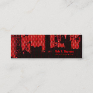 Minitarjeta De Visita Apiñada LED Horizontal Flaca Boca Abajo Centro