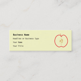 Minitarjeta De Visita Apple rojo medio, en el fondo poner crema