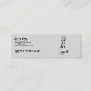 Minitarjeta De Visita Aptitud retra B/W