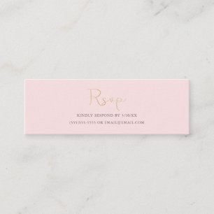 Minitarjeta De Visita Aquí viene el lazo de novia rsvp