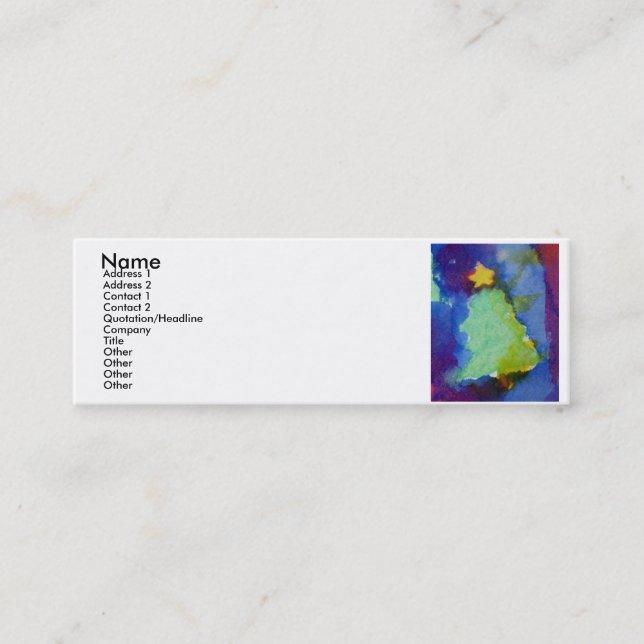 MINITARJETA DE VISITA ÁRBOL DE NAVIDAD (Anverso)