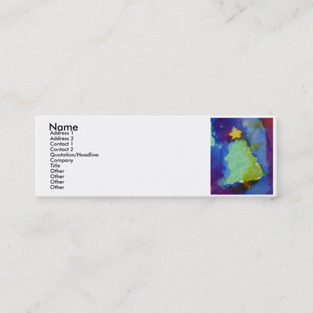 MINITARJETA DE VISITA ÁRBOL DE NAVIDAD 2 (Anverso)