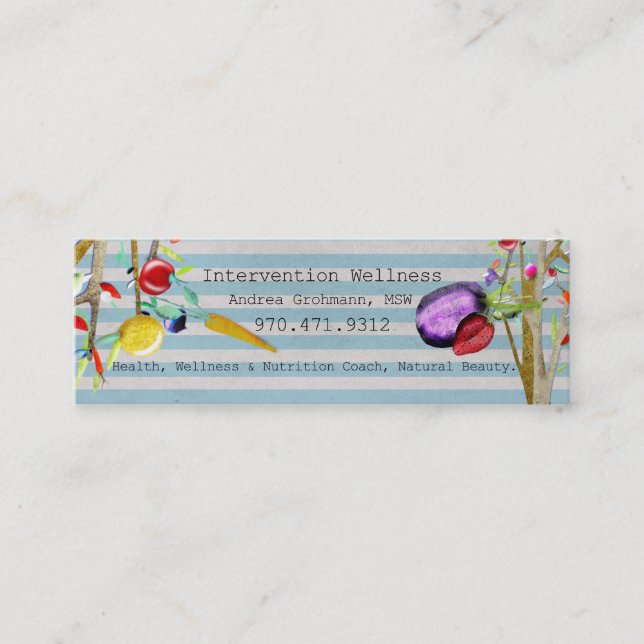 Minitarjeta De Visita Árbol de salud y bienestar (Anverso)