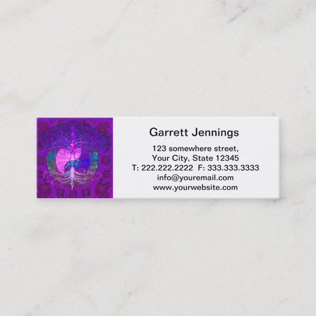 Minitarjeta De Visita Árbol del corazón de la vida (Anverso)