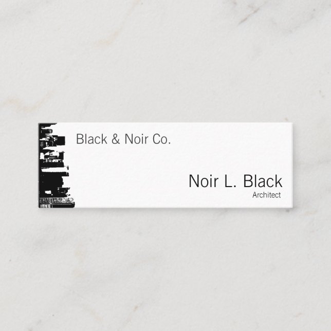 Minitarjeta De Visita Arquitecto céntrico de la silueta (Anverso)