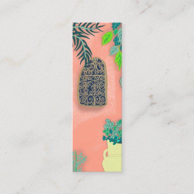 Minitarjeta De Visita Arquitecto de paisajismo de Pink Garden Florist (Anverso)