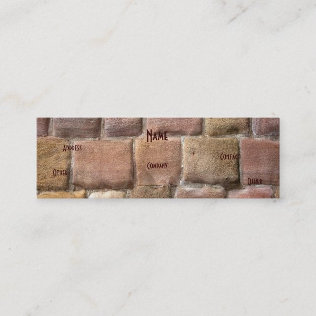 Minitarjeta De Visita Arquitecto Sandstone Blue (Anverso)