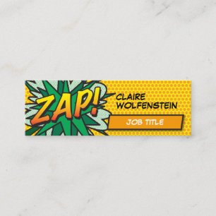 Minitarjeta De Visita Arte Pop Personalizado Libro de Cómic ZAP!