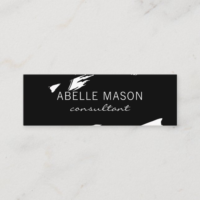 Minitarjeta De Visita Artista Cepillado (negro) (Anverso)