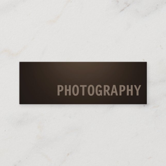 Minitarjeta De Visita Artista de fotógrafos delgados de Sepia Brown (Anverso)