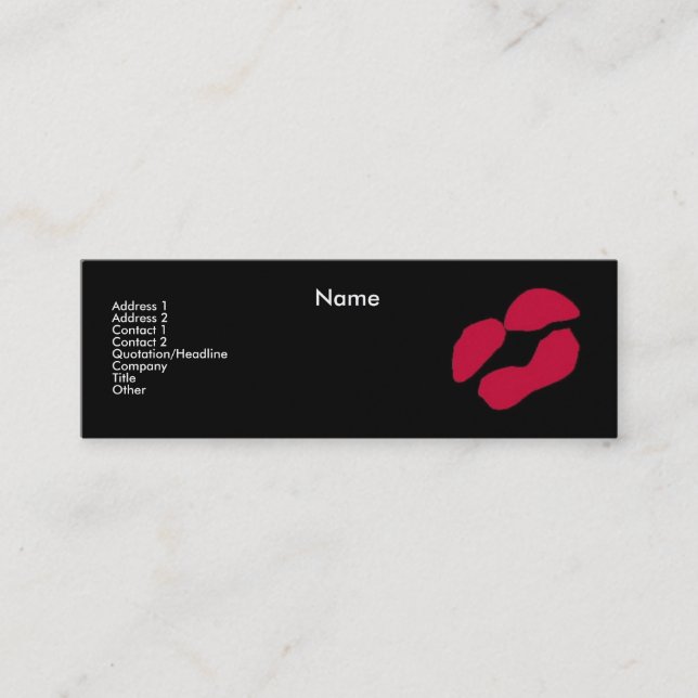 Minitarjeta De Visita "Artista de maquillaje " (Anverso)