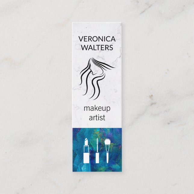 Minitarjeta De Visita Artista de maquillaje | Belleza de las mujeres | H (Anverso)