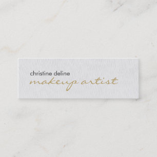 Minitarjeta De Visita Artista de maquillaje blanco de la textura