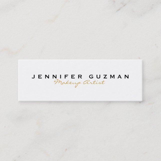 Minitarjeta De Visita Artista de maquillaje del oro (Anverso)