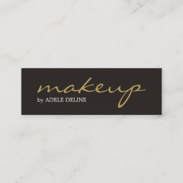 Minitarjeta De Visita Artista de maquillaje gris elegante minimalista