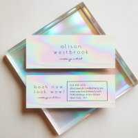 Artista de maquillaje holográfico moderno arco iri