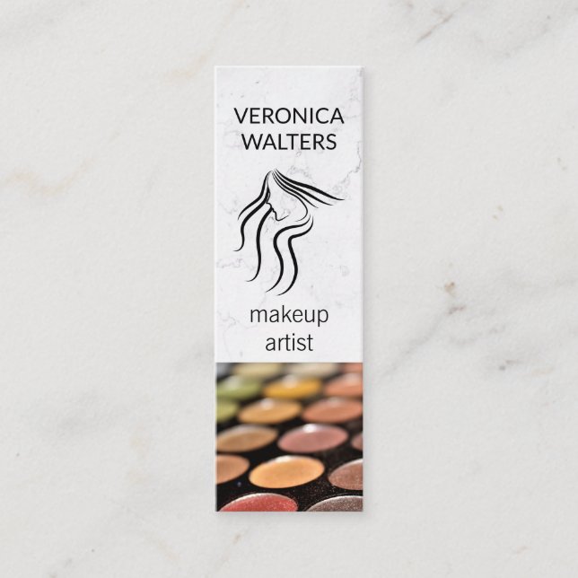 Minitarjeta De Visita Artista de maquillaje | Paleta de maquillaje | Bea (Anverso)