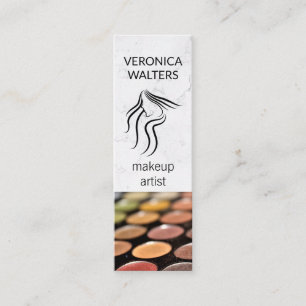 Minitarjeta De Visita Artista de Maquillaje   Paleta de Maquillaje   Est