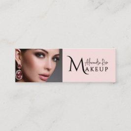 Minitarjeta De Visita Artista de Maquillaje Rosa Sonrojo Código Qr Icono