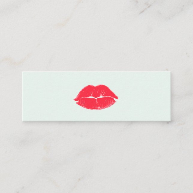 Minitarjeta De Visita Artista de maquillaje simple besar labios Salón de (Anverso)