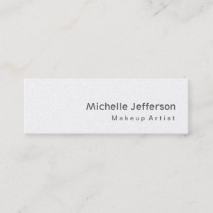Minitarjeta De Visita Artista especial de maquillaje gris moderno