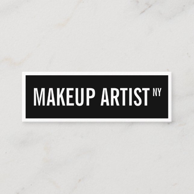 Minitarjeta De Visita Artista moderno de maquillaje de letreros de calle (Anverso)