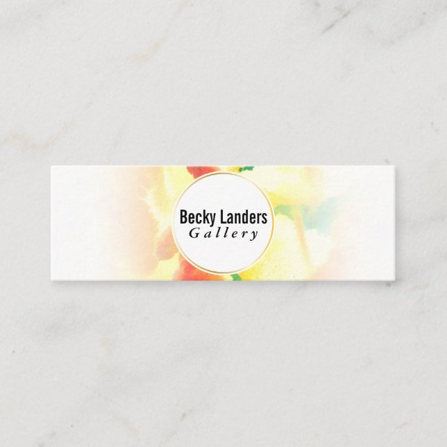 Minitarjeta De Visita Artiste | Color de agua (Anverso)