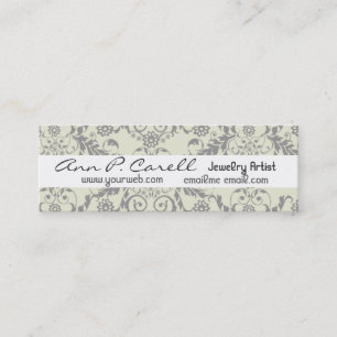 Minitarjeta De Visita Artistic Floral Luxe Profesional Elegante Moderno