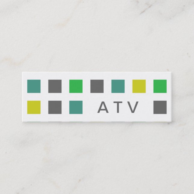 Minitarjeta De Visita ATV (cuadrados de la MOD) (Anverso)