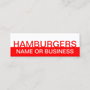 Minitarjeta De Visita audaces HAMBURGERS