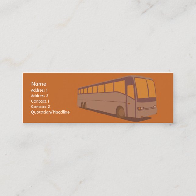 Minitarjeta De Visita Autobús - flaco (Anverso)