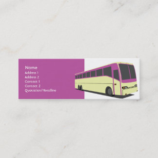 Minitarjeta De Visita Autobús púrpura - flaco