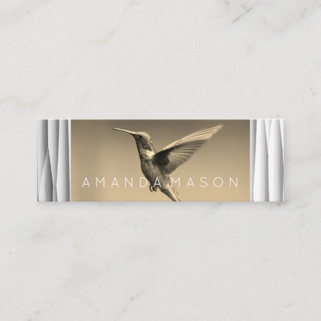 Minitarjeta De Visita Ave de barro | Fotógrafo (Anverso)