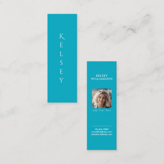 Minitarjeta De Visita Azure Customizable Photo Mini Business Card