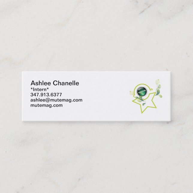 Minitarjeta De Visita B-Tarjeta del interno (Anverso)