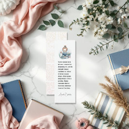 Minitarjeta De Visita Baby Shower Bookmark Favor - Our Next Chapter