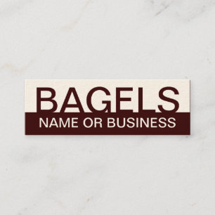 Minitarjeta De Visita BAGELS en negrita