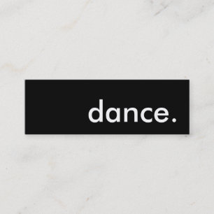 Minitarjeta De Visita bailar.