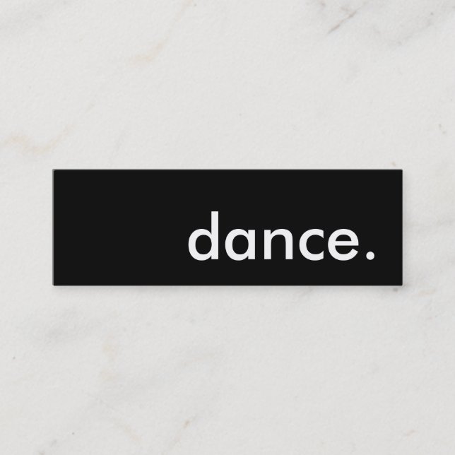 Minitarjeta De Visita bailar. (Anverso)